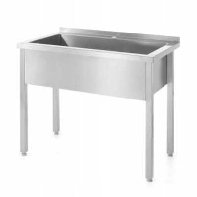 Mesa de Lavatório - soldado, profundidade: 700mm, cuba: 300mm, 800x700x(H)850mm
