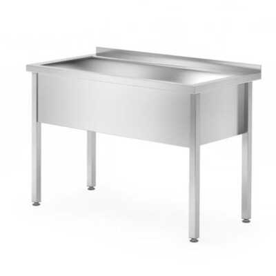 Mesa de Lavatório - soldado, profundidade: 700mm, cuba: 300mm, 1000x700x(H)850mm