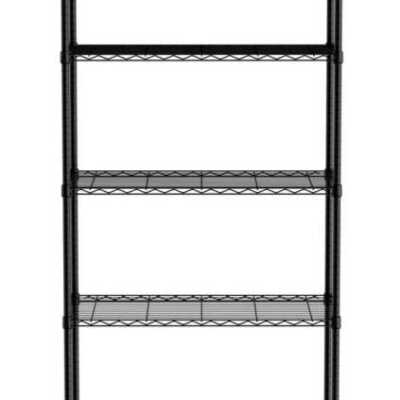 Estante de armazenamento com 5 prateleiras, Preto, 910x455x(H)1830mm