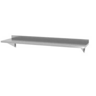 Prateleira de parede com dois suportes de aço, 1200x300x(H)250mm