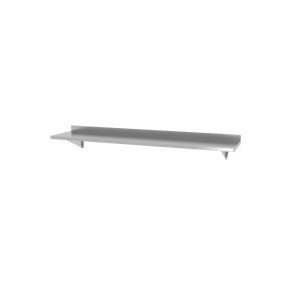 Prateleira de parede com dois suportes de aço, 1400x300x(H)250mm