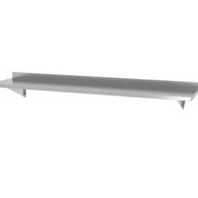 Prateleira de parede com dois suportes de aço, 1400x300x(H)250mm