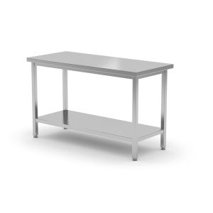 Mesa de trabalho central com prateleria - aparafusada, profundidade: 600mm, 1000x600x(H)850mm