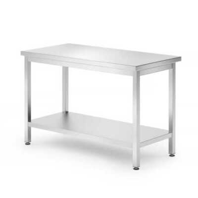 Mesa de trabalho central com prateleria - aparafusada, profundidade: 600mm, 1200x600x(H)850mm