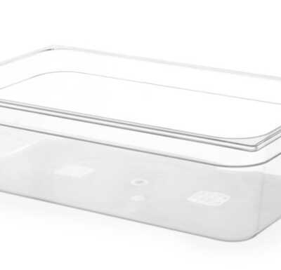Recipiente Gastronorm 1/1, GN 1/1, 9L, Transparente, 530x325x(H)65mm