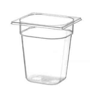 Recipiente Gastronorm 1/6, GN 1/6, 1L, Transparente, 176x162x(H)65mm