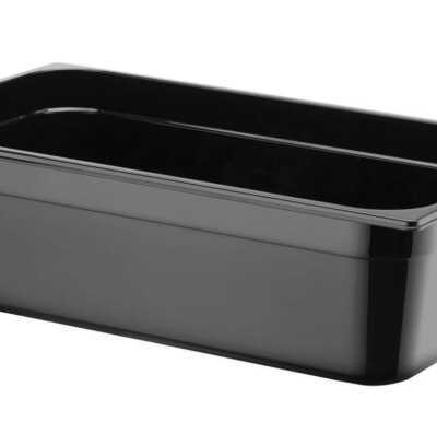 Recipiente Gastronorm 1/1, GN 1/1, 9L, Preto, 530x325x(H)65mm