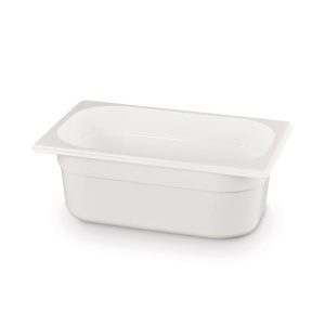 Recipiente Gastronorm 1/4, GN 1/4, 2,8L, Branco, 265x162x(H)100mm