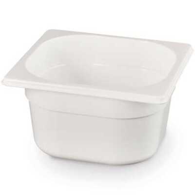Recipiente Gastronorm 1/6, GN 1/6, 1,6L, Branco, 176x162x(H)100mm