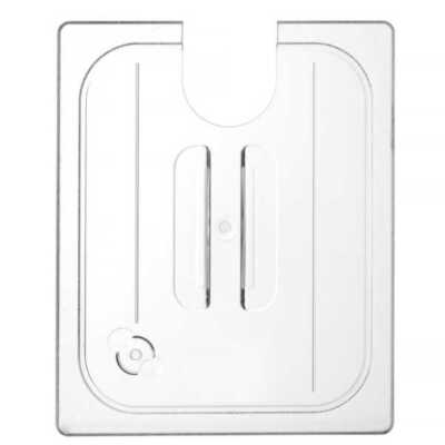 Tampa Gastronorm com abertura para sonda de sous-vide, GN 1/2, Transparente, 265x325mm