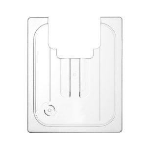 Tampa Gastronorm com abertura para sonda de sous-vide, GN 1/2, Transparente, 265x325mm