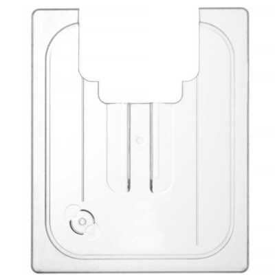 Tampa Gastronorm com abertura para sonda de sous-vide, GN 1/2, Transparente, 265x325mm