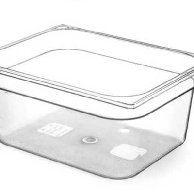 Recipiente Gastronorm 1/2, GN 1/2, 12,5L, Transparente, 325x265x(H)200mm