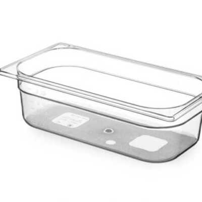 Recipiente Gastronorm 1/3, GN 1/3, 4L, Transparente, 325x176x(H)100mm