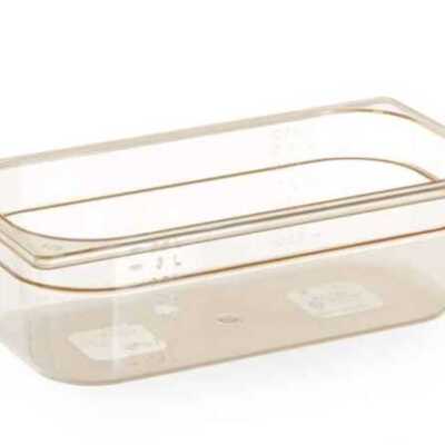 Recipiente GN 1/3, resistente a altas temperaturas, GN 1/3, 2,5L, Transparente, 325x176x(H)65mm