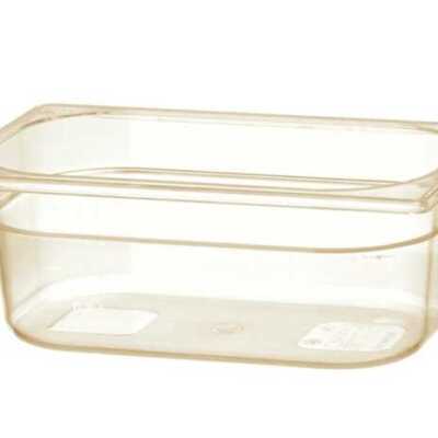 Recipiente GN 1/4, resistente a altas temperaturas, GN 1/4, 2,6L, Transparente, 265x162x(H)100mm