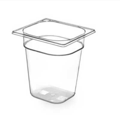 Recipiente Gastronorm 1/6, GN 1/6, 3,4L, Transparente, 176x162x(H)200mm