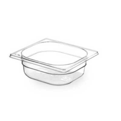 Recipiente Gastronorm 1/6, GN 1/6, 1L, Transparente, 176x162x(H)65mm