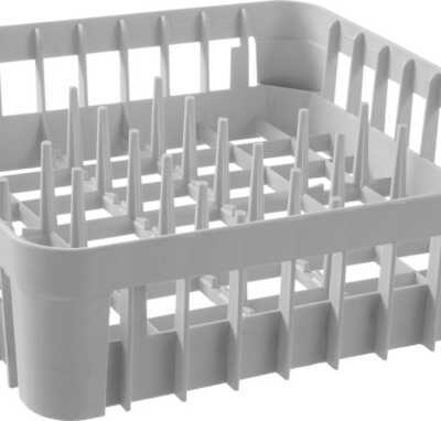 Cesto de copos para máquina de lavar loiça, com 20 pinos de suporte, 400x400x(H)110mm