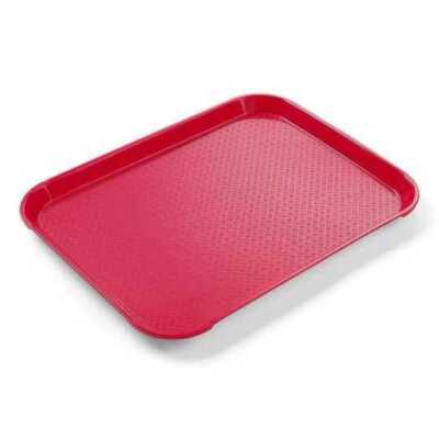 Tabuleiros para fast food pequenos, Vermelho, 265x345x(H)20mm