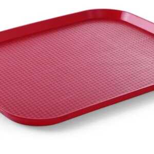 Tabuleiros para fast food grandes, Vermelho, 350x450x(H)20mm