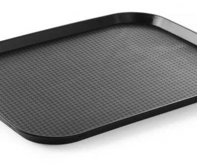 Tabuleiros para fast food grandes, Preto, 350x450x(H)20mm