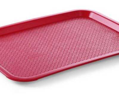 Tabuleiros para fast food médios, Vermelho, 305x415x(H)20mm