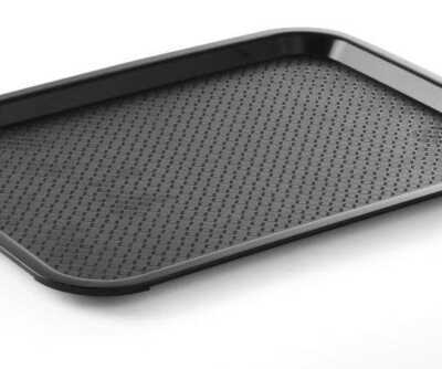 Tabuleiros para fast food médios, Preto, 305x415x(H)20mm