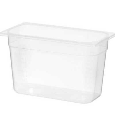 Recipiente Gastronorm 1/3, GN 1/3, 4L, Transparente, 325x176x(H)100mm