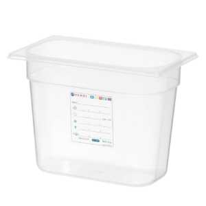 Recipiente Gastronorm 1/4, GN 1/4, 4L, Transparente, 265x162x(H)150mm