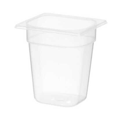 Recipiente Gastronorm 1/6, GN 1/6, 3,4L, Transparente, 176x162x(H)200mm