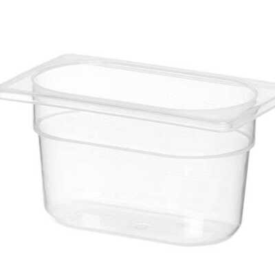Recipiente Gastronorm 1/9, 1,0, GN 1/9, 1L, Transparente, 176x108x(H)100mm