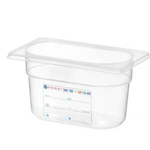 Recipiente Gastronorm 1/9, GN 1/9, 0,6L, Transparente, 176x108x(H)65mm