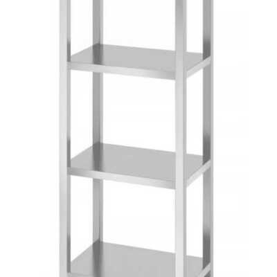 Prateleira dupla de parede ajustável, com dois suportes em aço, 800x300x(H)600mm