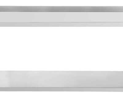 Mesa de trabalho em aço inoxidável 700 com tampo e prateleira 1000 mm