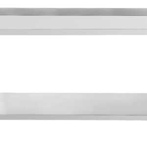 Mesa de trabalho em aço inoxidável 700 com tampo e prateleira 600 mm