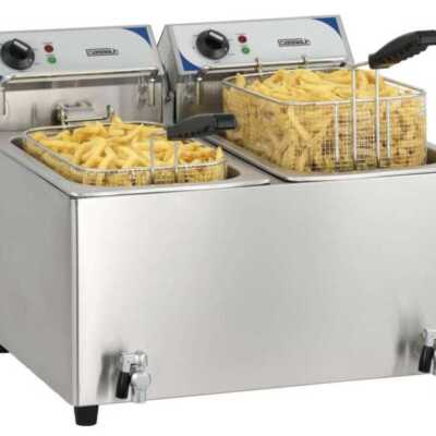 Fritadeira elétrica com válvula de drenagem 2 x 10 litros