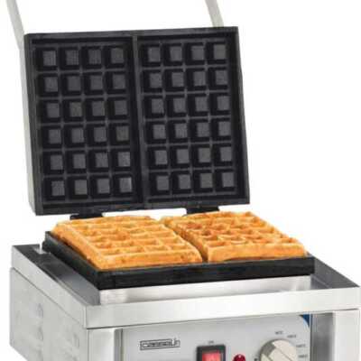 Máquina de waffles simples de abertura a 90°