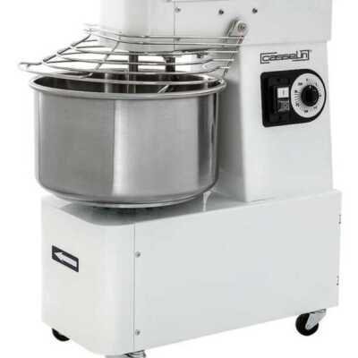 Amassadora de gancho espiral com cabeça e cuba fixas 25 kg