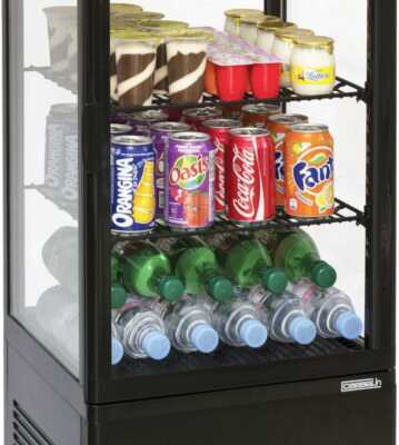 Mini vitrina refrigerada positiva 78 L Preta
