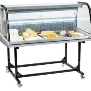 Vitrina refrigerada de mercado 256 L sobre carrinho