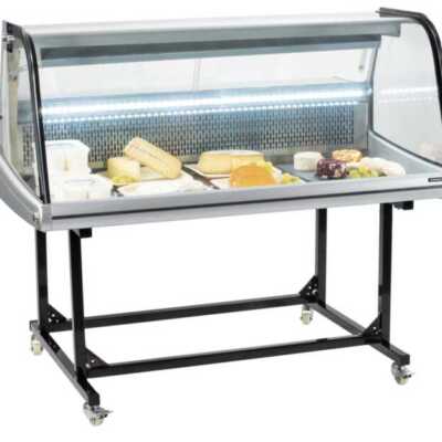 Vitrina refrigerada de mercado 256 L sobre carrinho