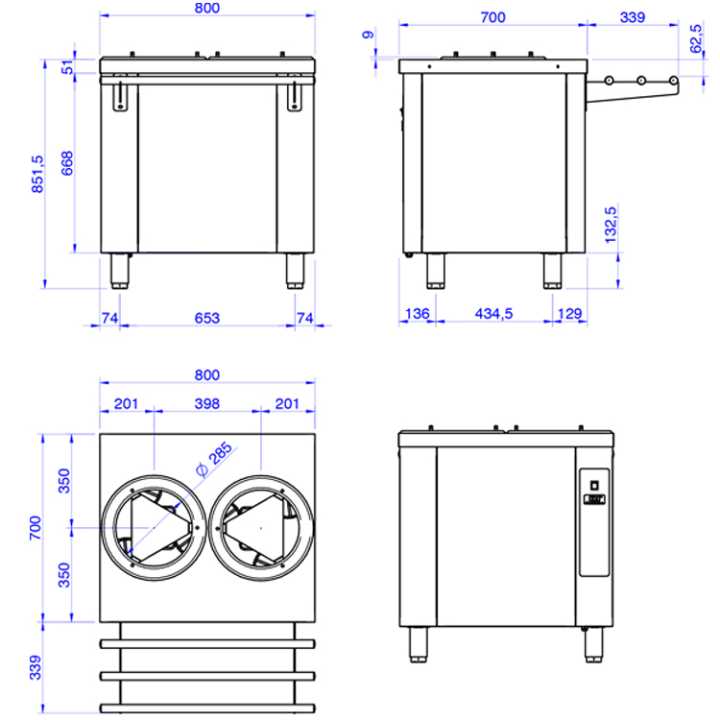 15574 Modelos com sistema de aquecimento para pratos quentes e modelos