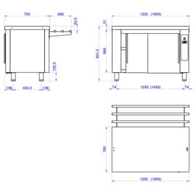 Equipadas com uma prateleira intermédia e duas portas de co
