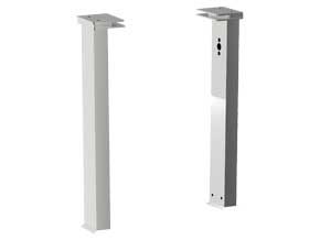 <p>Suportes neutros para fixação de vidros frontais ou horizontais.</p>