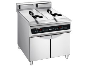 <p>Fritadeiras de indução de alto desempenho de 1 e 2 cestas: A potente tecnologia de indução garante uma temperatura precisa de forma contínua. Os alimentos s