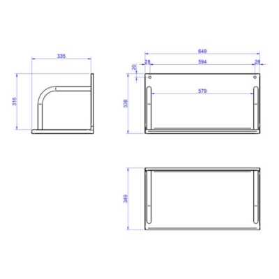 <p>Estante suspensa para colocar pratos.</p>