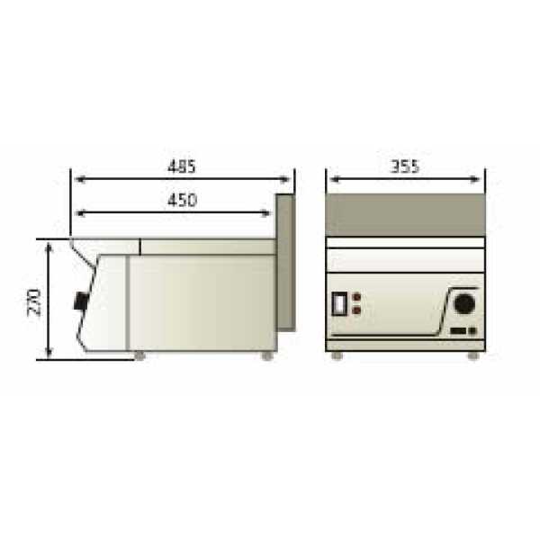 Regulação termostática de 60° a 200 °C