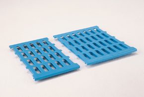 <p>Grelhas de polietileno de qualidade alimentar para prateleiras.</p>