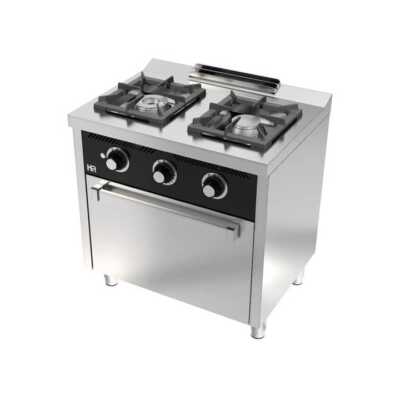 Fogão a gás 2 queimadores e forno C2F600H -Hotelequip.pt